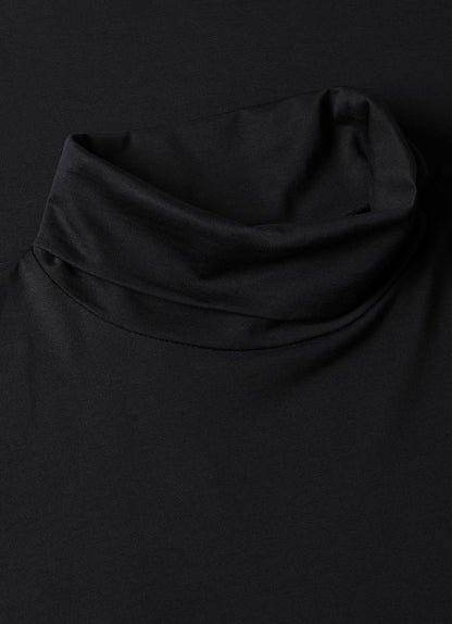 Mens Roll Neck Heavyweight Tshirt In Black Mtsh0196 Bkaa