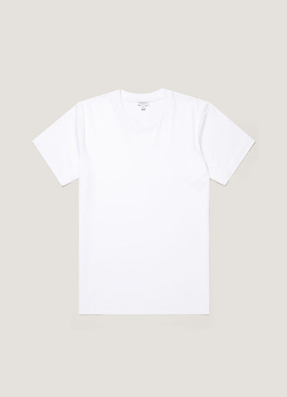 Men's Silk Cotton Cashmere T-shirt in White