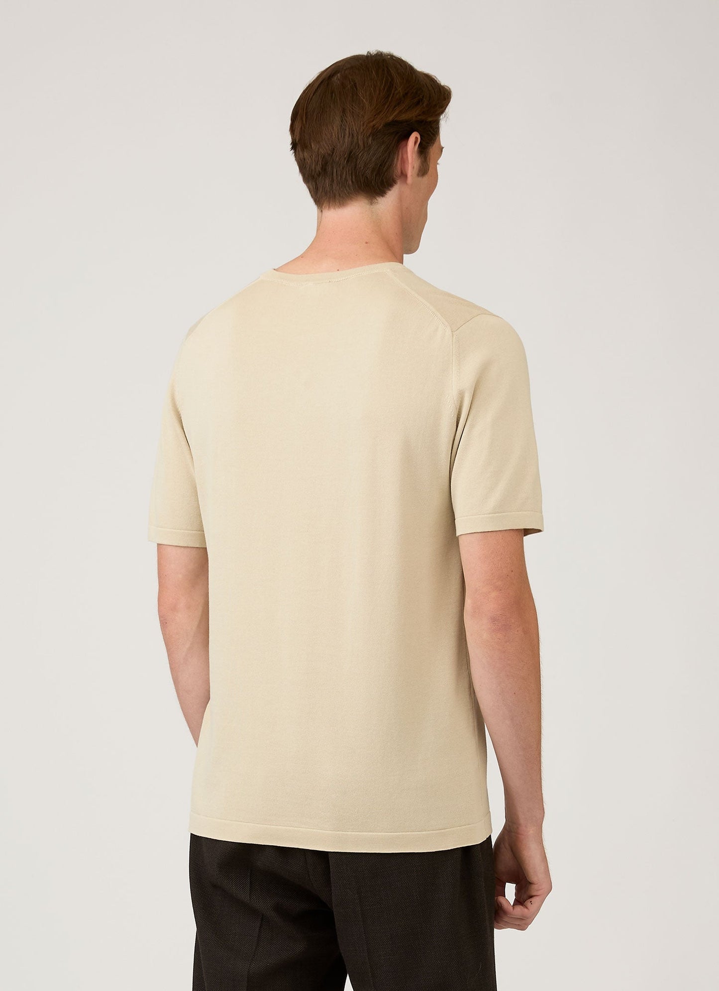 Mens Sea Island Cotton Knit Tshirt In Hazelwood Mtsh8278 Brgt