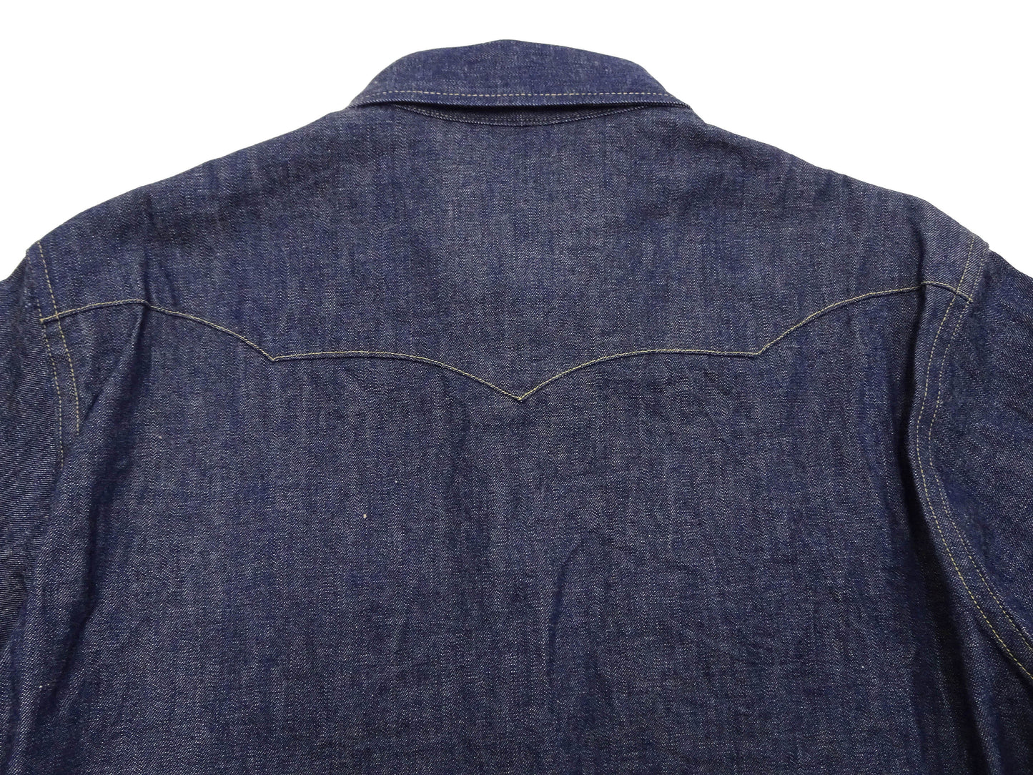 Sugar Cane Denim Shirt Men's Casual Long Sleeve Button Up Plain Jean Western Shirt SC28190 421 Blue Indigo One Wash