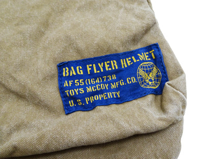 TOYS McCOY Men's Canvas Shoulder Bag - U.S. Air Force MIL-B-43290 Flight Helmet Bag Inspired - Made in Japan (TMA2528 041 Khaki)