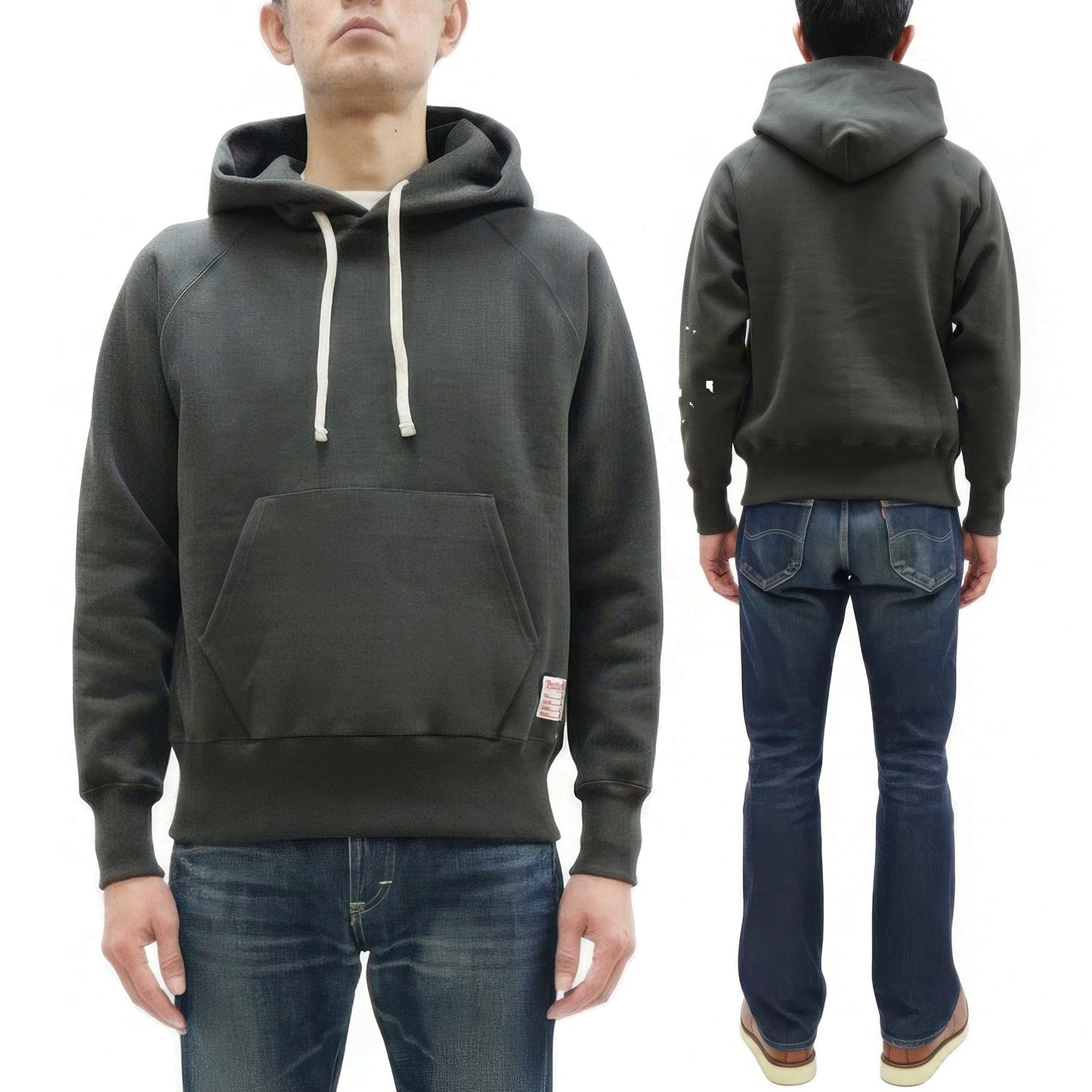 TOYS McCOY Steve McQueen Pullover Hoodie - Extra Heavyweight 14.8oz Loopwheeled Fleece Hooded Sweatshirt - Made in Japan - (TMC2542 030 Faded Black)