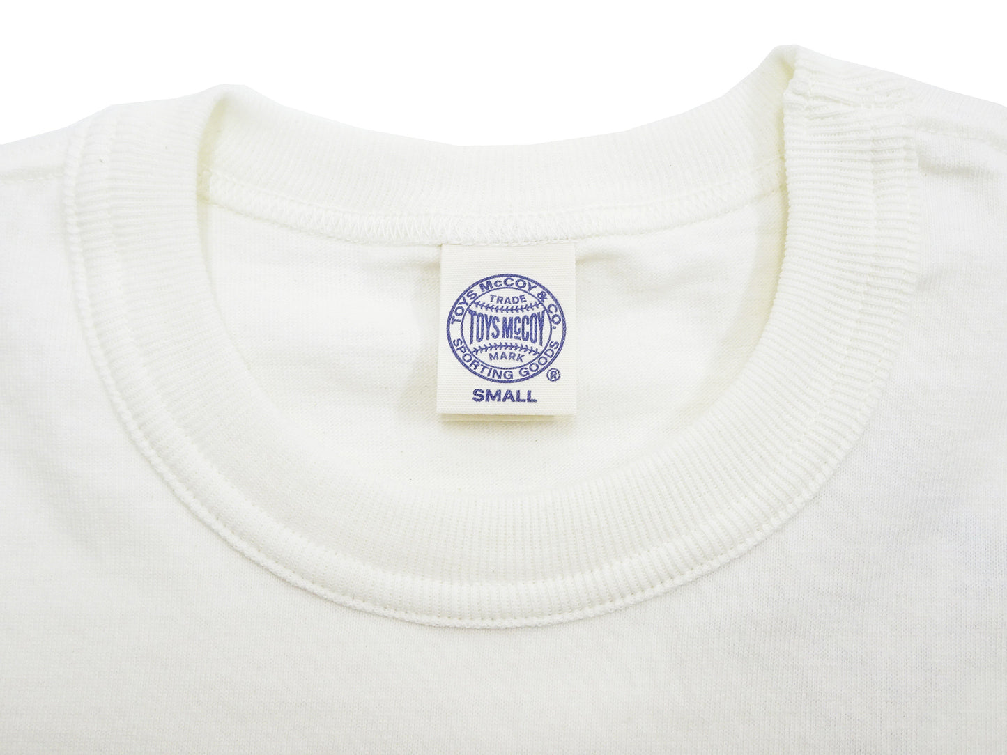 TOYS McCOY Steve McQueen Inspired Long Sleeve Pocket T-Shirt - Men's Solid Color Loopwheeled Tee - TMC2543 011 Off-White