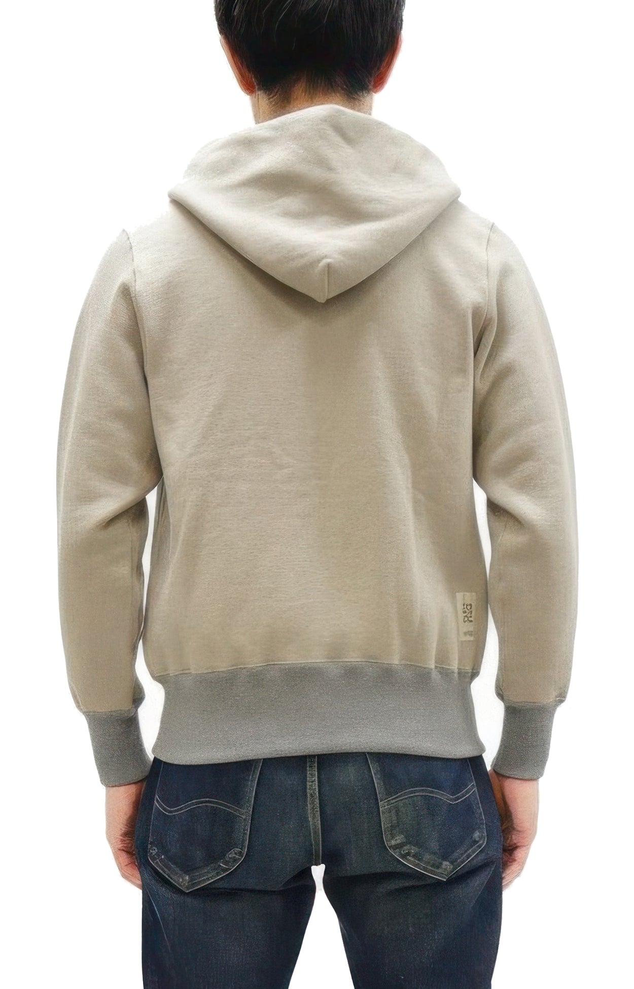 TOYS McCOY Men's Heavyweight Full Zip Hoodie - Vintage-Style Zip-Up Solid Hooded Sweatshirt TMC2567 040 Sand-Beige
