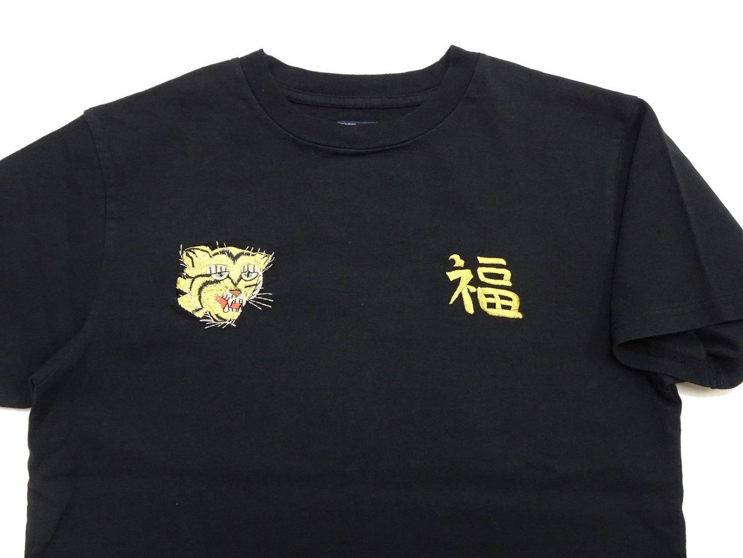 Tailor Toyo Men's Vietnam Jacket-Inspired Embroidered Short Sleeve T-Shirt, Cotton Tee (Toyo Enterprises TT79745 119 Black)