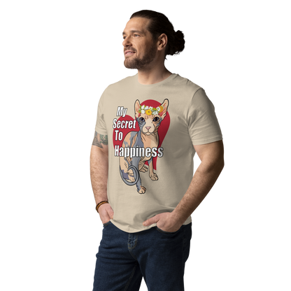 "MY SECRET TO HAPPINESS" UNISEX ECO TEE