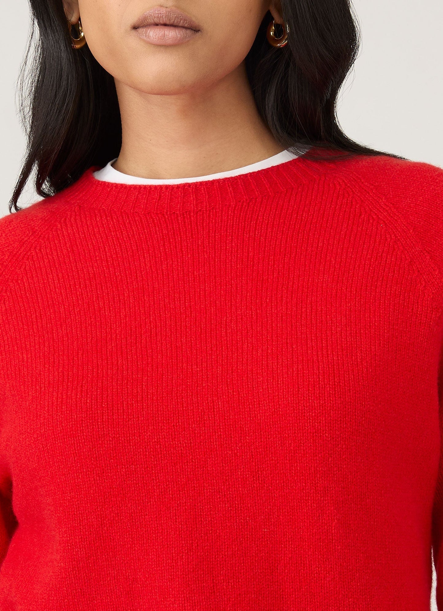 Womens Lambswool Crew Neck Jumper In Bright Red Wjum8073 Rdem