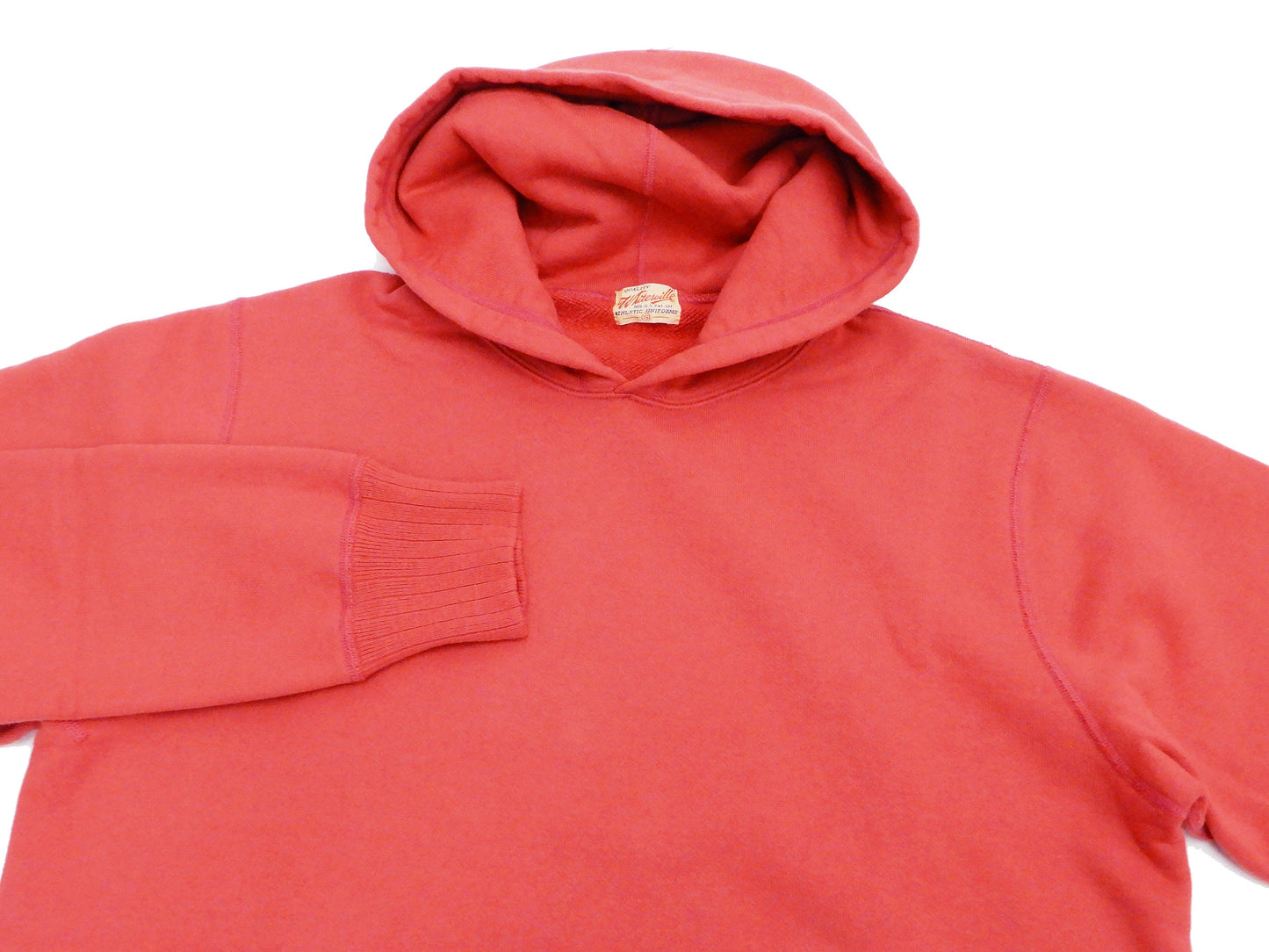 Whitesville Plain Pullover Hoodie Men's Solid Color Hooded Sweatshirt WV67729 Red